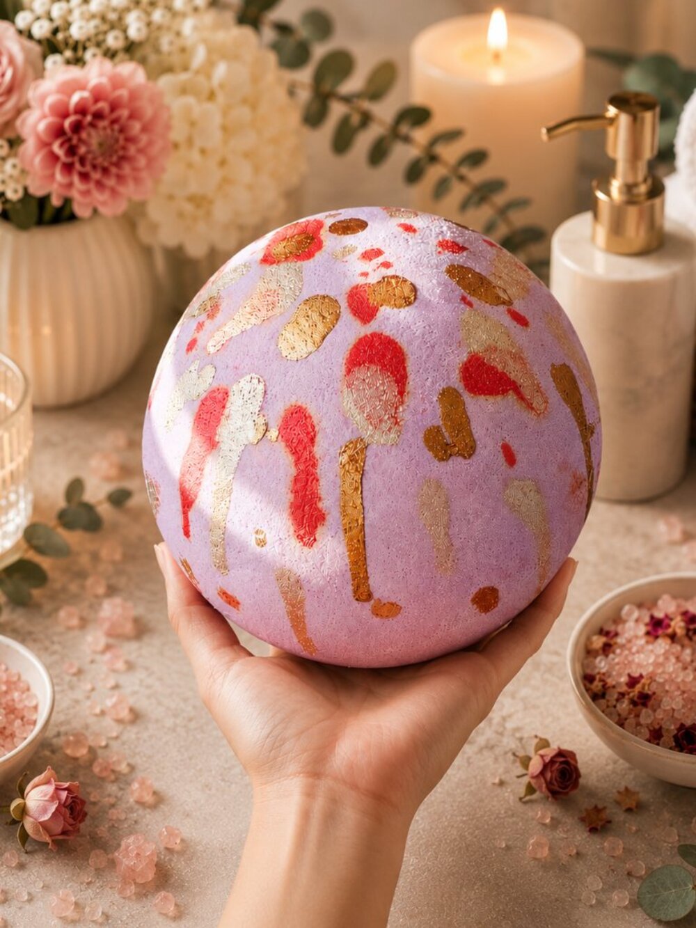 Bath Bombs XL 1.25 lb Butterfly Garden Scented Handmade Spa Gift Bath Bomb